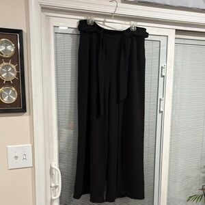 Elegant Black Wide Leg Women's Pants